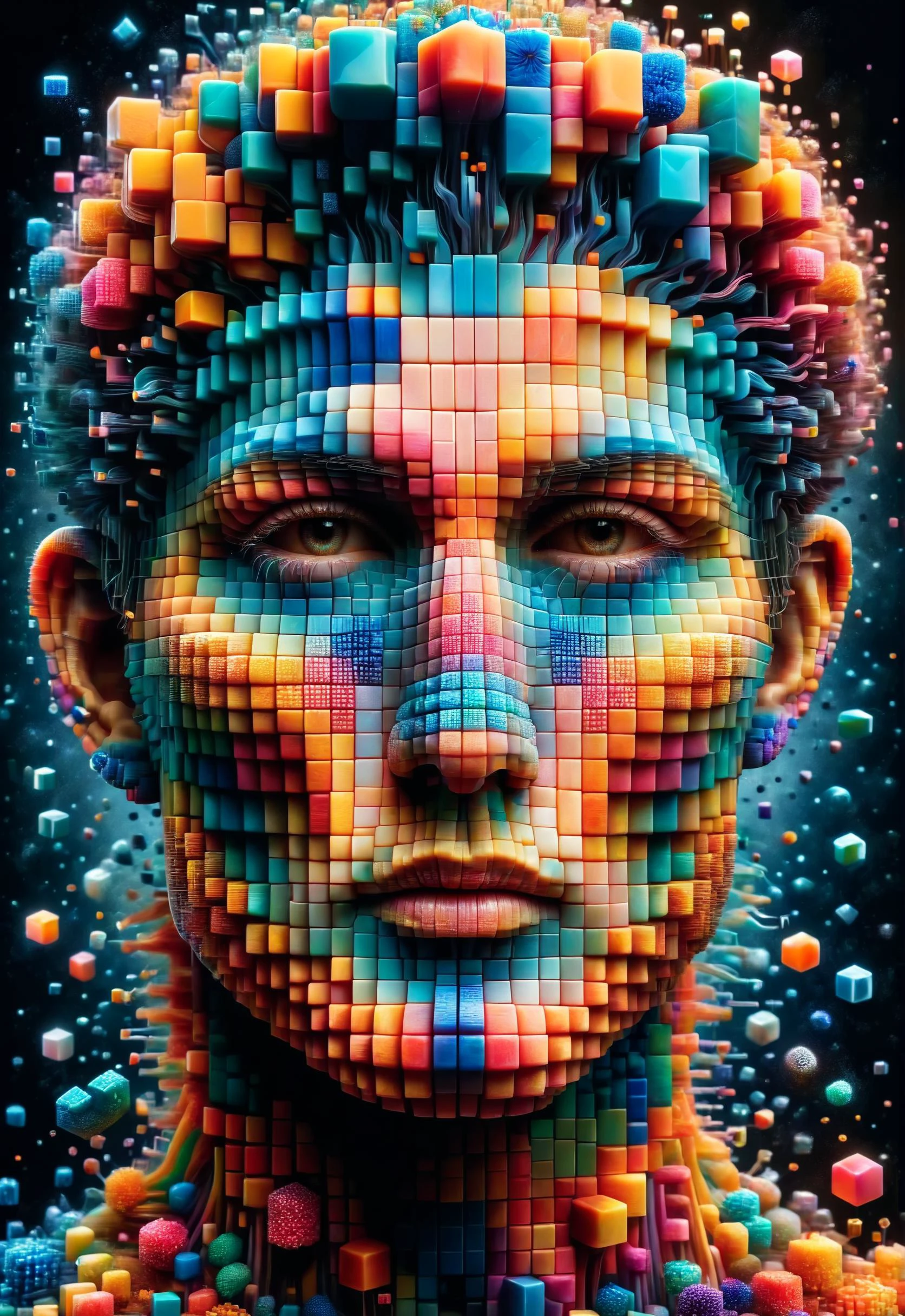 a martial artist with brains of <lora:ral-trichome:0.8> ral-trichome , harnessing the power of the <lora:ral-3dcubes-sdxl:0.8> ral-3dcubes , infused with the dark and menacing essence of sinusoidal distortions, Photorealistic, Hyperrealistic, Hyperdetailed, analog style, detailed skin, matte skin, soft lighting, subsurface scattering, realistic, heavy shadow, masterpiece, best quality, ultra realistic, 8k, golden ratio, Intricate, High Detail, film photography, soft focus