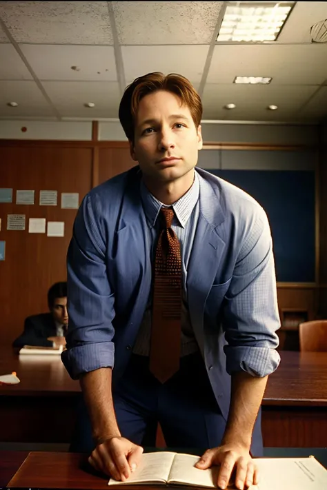 foxmulder sitting at hist desk, throwing pencils at the ceiling, 
<lora:FoxMulderSD:1>, intricate details, hyperdetailed, cinematic, realistic, masterpiece