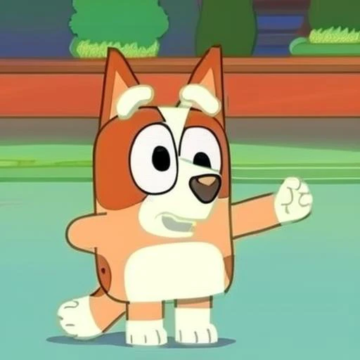 Bingo, official artwork, accurate, cute, Bluey style, correct proportions, accurate eyes, correctly colored
