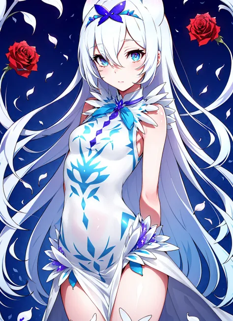 Draw to the smallest detail、Detailed facial depiction、Delicate painting、topless、Nipples are visible、Completely naked、The body is slim、Tight waist、No background、Beautiful Hair、Delicately draw the face、Drawing nipples、Character Sheet、Character Design、card、デザインcard、Face close-upを描く、Long Hair、Face close-up、Complicated hairstyle、Stylish design、Golden text、Small breasts、Small breasts、Draw a large face on the back、There is a giant face in the background.、Silver Hair、belly button、Waistline、heartデザイン、Completely naked、Naked、トランプcard、heart、spade、Clover