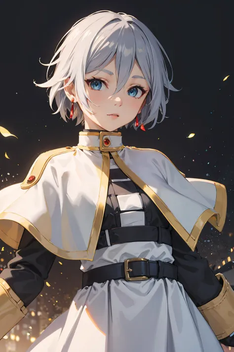 masterpiece,best quality,Highly detailed,High Quality,beautiful,best quality,illustration,extremely detailed,ultra-detailed,8K,perfect lighting,1girl,solo BREAK
<lora:人ç©-约æ-æ¬æ¡äºäº-ä»
è¸ï¼King_Dongï¼>,honjou nia,medium hair,grey hair,silver hair,bangs,hair between eyes,blue eyes,small breasts BREAK
<lora:frieren-10:0.8>,jewelry,earrings,capelet,white capelet,long sleeves,parted bangs,dress,belt,flower
