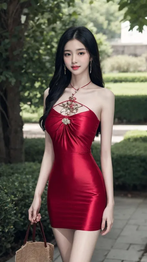 (best quality),[masterpiece],((beautiful:0.75) cute girl:0.75),long hair,looking at viewer,standing,outdoors,
<lora:add_detail:0.3>,, <lora:Special clothes27:0.75> red dress, flower,