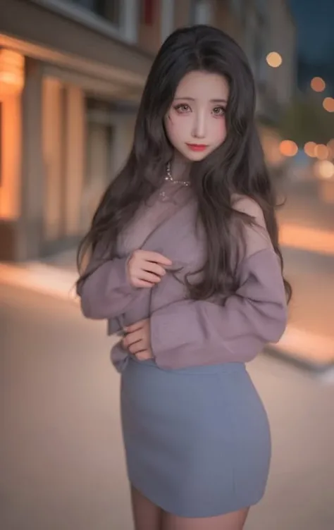coldgirl, <lora:coldgirl_v1:0.8> , (8k, RAW photo, best quality, masterpiece:1.2), (realistic, photo-realistic:1.3), a girl in skirt, naked, street, colorful long hair, night, sad, hand behind body, warm light, (looking at viewer:1.3),atmospheric perspective, bokeh, intricate detail,  detailed facial features,  sharp focus, smooth, aesthetic, extremely detailed, stamp