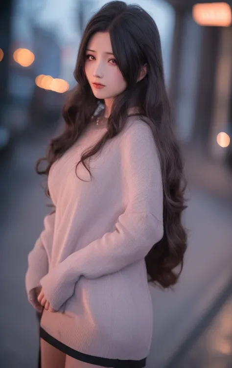 coldgirl, <lora:coldgirl_v1:0.7> , (8k, RAW photo, best quality, masterpiece:1.2), (realistic, photo-realistic:1.3), a girl in skirt, naked, street, colorful long hair, night, sad, hand behind body, warm light, (looking at viewer:1.3),atmospheric perspective, bokeh, intricate detail,  detailed facial features,  sharp focus, smooth, aesthetic, extremely detailed, stamp