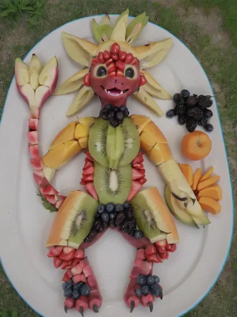 an avali made of fruit<lora:Avali-XL-2.0:1>