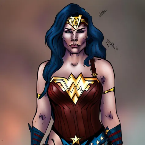 <lora:DuskArt_V7:1> Duskfallcrew art style, Wonderwoman