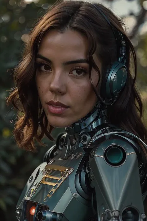 Samantha_Boscarino-1600, (young cyborg girl robot parts:1.5), real, photoshoot, realistic, luminescent, atmospheric scene, masterpiece, best quality, (detail skin texture, ultra-detailed body:1.1), RAW photo, (high detailed skin:1.2), 8k uhd, dslr, film grain, Fujifilm XT3,  1girl,  realistic, blurry background, upper body, outdoors, solo focus, depth of field,looking at viewer, sunlight rays,  RAW candid cinema, cowboy shot, color graded portra 400 film, remarkable color, ultra realistic, textured skin, remarkable detailed pupils, realistic dull skin noise, visible skin detail, skin fuzz, dry skin, shot with cinematic camera, RAW photo,  moebius style muted colors intricate details, hyperdetailed, uhd, dslr, soft lighting, high quality, film grain, Fujifilm XT3