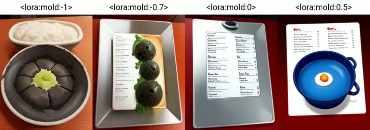 <lora:mold:-1>,mold, dish, menu