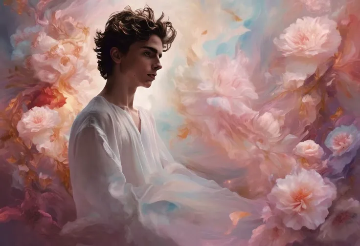 Fantasy art. Fantasy background. Fantasy character. Digital painting by Dreamer,
Timothe Chalamet a man <lora:Timothe-Chalamet:1>, encapsulating beauty in an abstract sense,
floral motifs soft color tones, naked, butt,
intriguing play of light and shadow breathtaking surreal masterpiece
