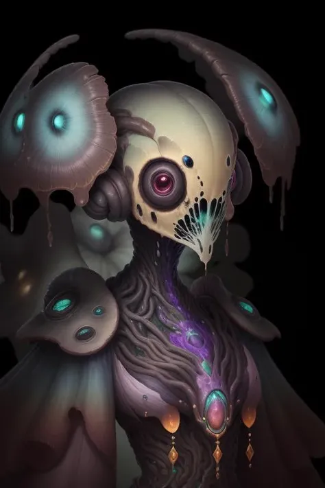 ((best quality)), ((masterpiece)), (detailed), <lora:Stelport_v1.0.0_A:1>, portrait of a fungoid, (faceless), stelport