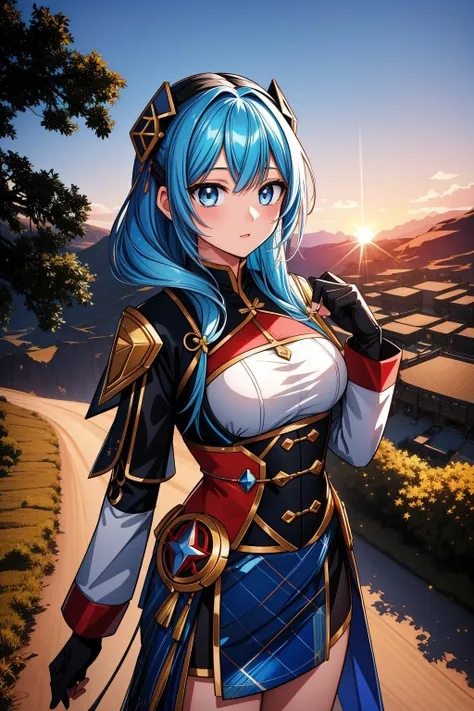 1girl, good-looking Cosplay Photograph, highly detailed, landscape of a Alien Calming ([Hongcun Village|The Scottish Highlands]:1.3) in the distance there is a Rural area, [Metalhead:Congolese:7] dungeon and Pegasus constellation in background, at Sunset, (photography art designed by Li Wei:0.8) , (Xavier Dolan:0.9) , (Miroslav Tichý:0.9) , Rough sketch, Dark, Minecraftcore, soft lighting, Orton effect, Polaroid, 80mm, Cold Colors, Light sparkles, behance HD, Unsplash, trending on artstation, abstract, ultra detailed