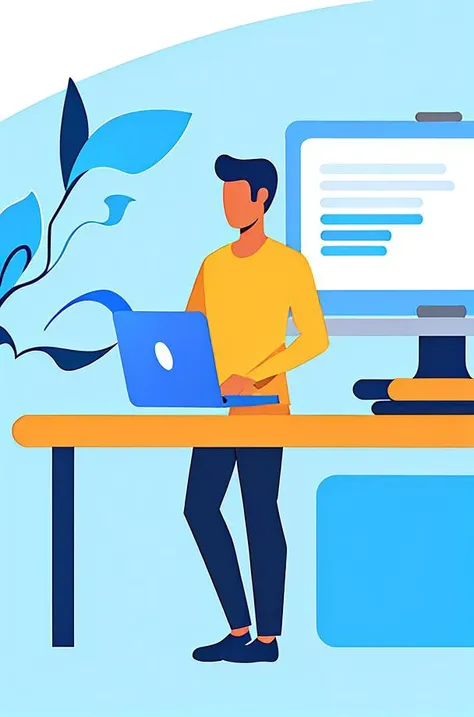 (masterpiece, best quality:1.3), 8k, 1boy, solo, (full body:1.1), standing, laptop, computer, faceless, white background, data chart, data, leaf, flat color, no lineart, flat illustration, Vector diagram, minimalism, <lora:business data flat-v1.2:0.8>