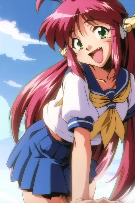 1girl, solo, pose
<lora:nukunuku:1> nukunuku, ahoge, blue skirt, fang,