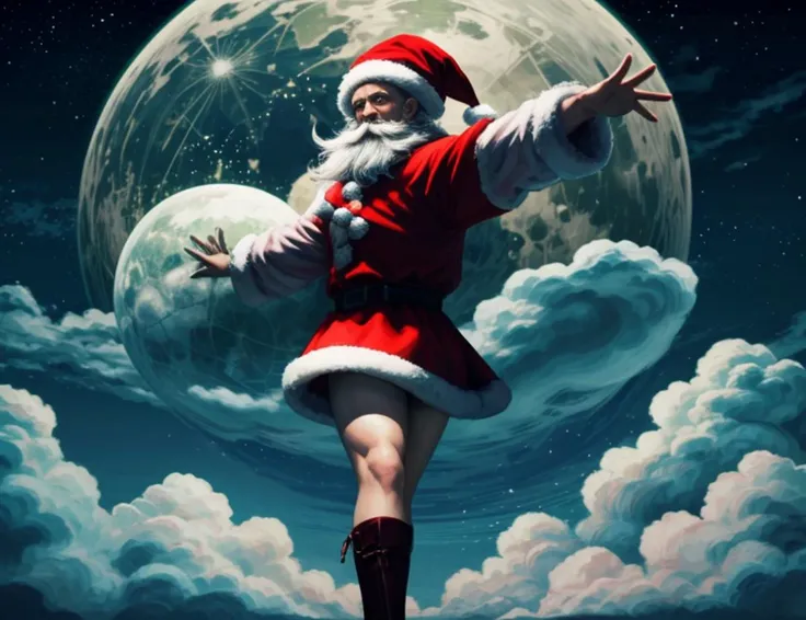 <lora:LCM_LoRA_Weights_SD15:1> <lora:add_detail:0.8> <lora:improve_backgrounds:0.8> overlord santa hovering over the world