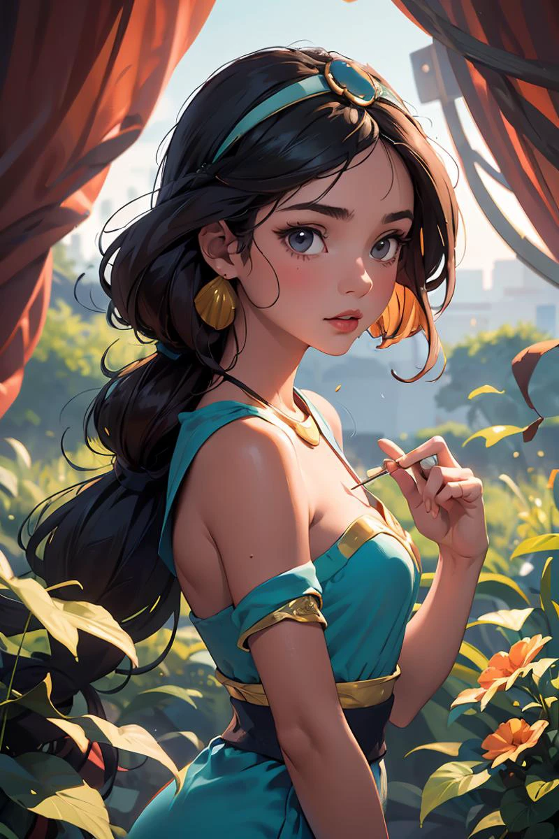 (masterpiece, best quality), 1girl, <lora:jasmine_v0.2:1> jasmine