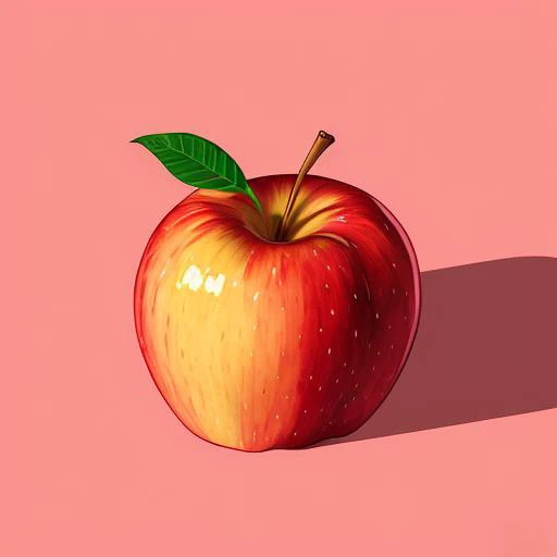 isometric style Apple Painting  . vibrant, beautiful, crisp, detailed, ultra detailed, intricate