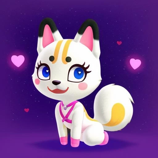 female, feminine, (animal, anthro, furry:1.2), cute, chibi, <lora:aca:0.9>,  <lora:humandog:1>, bound, bdsm, bondage, on all fours, humandog, shining eyes, sparkling eyes, heart, star, adorable