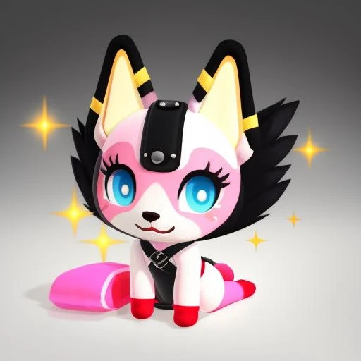 female, feminine, (animal, anthro, furry:1.2), cute, chibi, <lora:aca:0.9>,  <lora:humandog:1>, bound, bdsm, bondage, on all fours, humandog, shining eyes, sparkling eyes