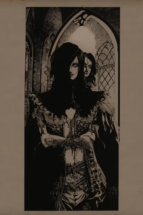 fantasyclassics, (Gothic punk ), <lora:FantasyClassics:1>