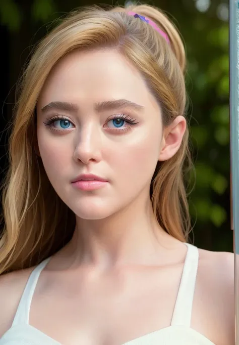 ((masterpiece)), (best quality), perfect anatomy, highres, detailed, (8k), photorealistic,  best quality, ultra highres,
kathrynnewtonv1, 1girl, solo, blonde hair, white dress, looking at viewer, long hair, realistic, black nails, closed mouth, sleeveless dress
<lyco:kathryn_newton_lycor_02-000003:1.0>