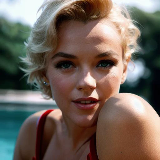 closeup photography, sexy MM<lora:MM:1>, short hair, blonde hair, looking at viewer, hyperealistic