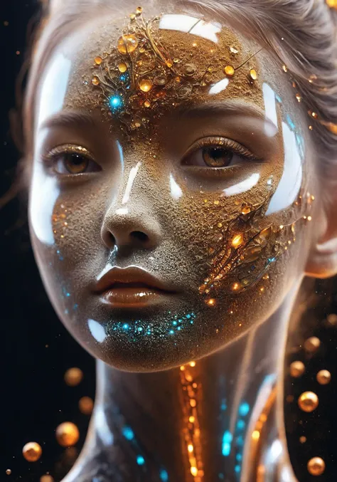 Masterpiece,high quality,soil element,sand,(1girl),extreme detailed,(fractal art:1.3),colorful,highest detailed,(a girl made of sand),8k,digital art,macro photo,quantum dots,sharp focus,dark shot,cinematic,Microworld,(upper thighs shot),front view,