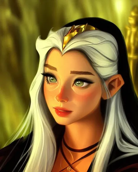 lord of the rings the lady galadriel, drawn perfectly in the style of sda <lora:SDA-style_V15_Reged:0.9>