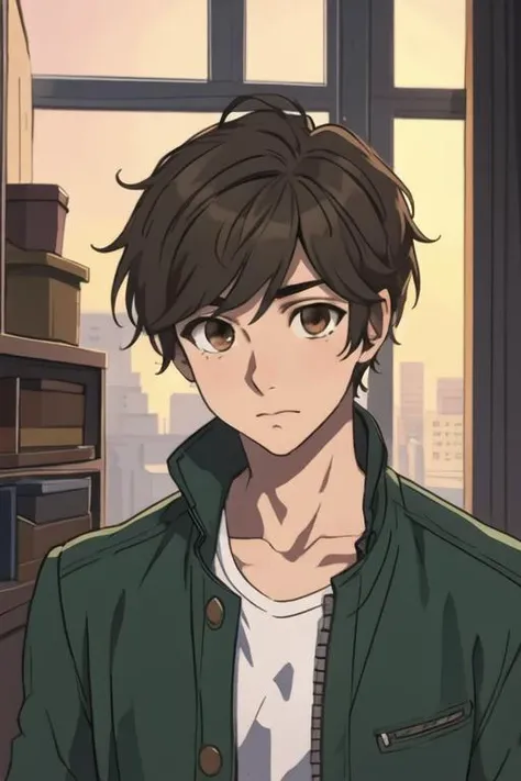 masterpiece, best quality, high quality, 1boy, solo, male focus, looking at viewer, upper body, <lora:souta_mochizuki:0.62>, souta_mochizuki, brown hair, brown eyes, , gakuran