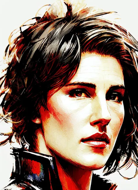 analog style, modelshoot style, illustration of sks woman as thief in leather armor, smirk, beautiful detailed eyes, cinematic, drawn by Greg Rutkowski, Yoji Shinkawa:0.6, vibrant colors, <lora:locon_tamsin_v1_from_v1_64_32:1.3>