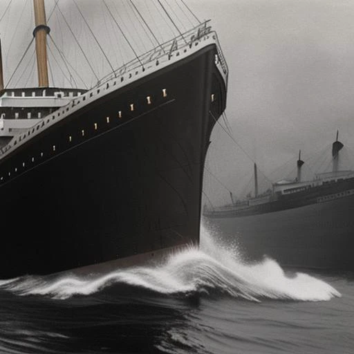 the Titanic sinked head down