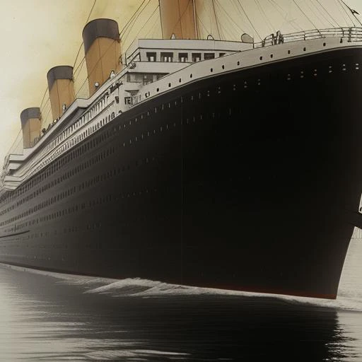 the Titanic sinked head down