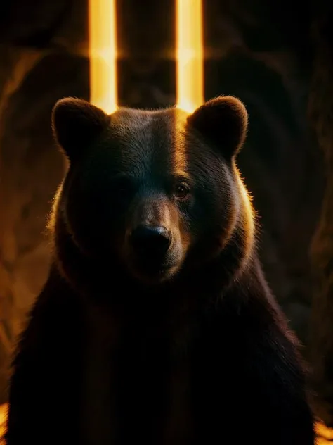yellow spotlight, cavern, sunbeam,
bear,
(dark background:1.2) <lora:spotlight:0.95>
<lora:epiCRealLife:0.95>