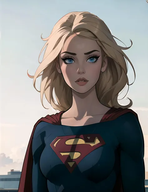 (masterpiece, best quality,cartoon,animated:1.2), <lora:supergirl-07:0.8> supergirl,detailed eyes,simple background,standing,full lips,big lips,blue eyes,perfect eyes