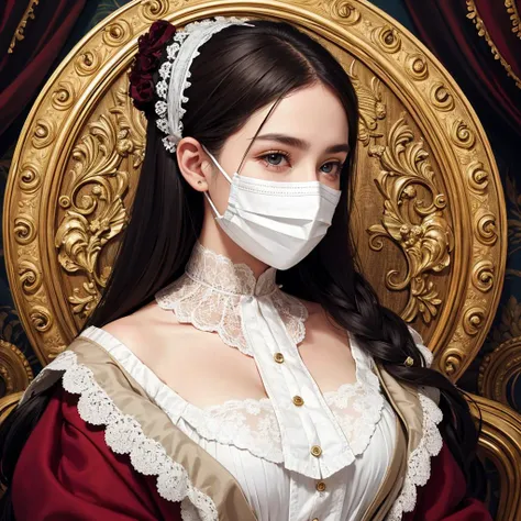 medical mask, victorian era, cinematography, intricately detailed, crafted, meticulous, magnificent, maximum details, extremely hyper aesthetic