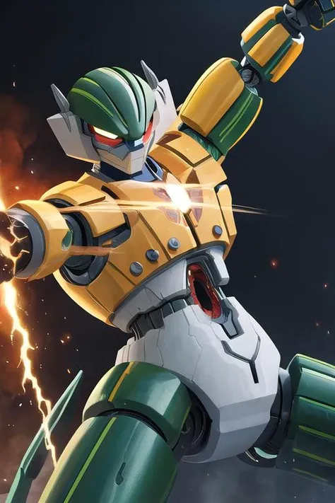 masterpiece, best quality,ultra detail, robot,<lora:koutetsujeegV1:0.7>koutetsujeeg,dynamic pose,destroyed town,flame effect,stretch arms for viewer,upper body,dutch angle,robot horse