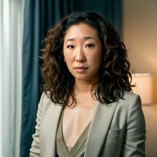 RAW photo, sandra oh, (high detailed skin:1.2), 8k uhd, dslr, soft lighting, high quality, film grain, Fujifilm XT3 <lora:sandra oh v1.0:1>