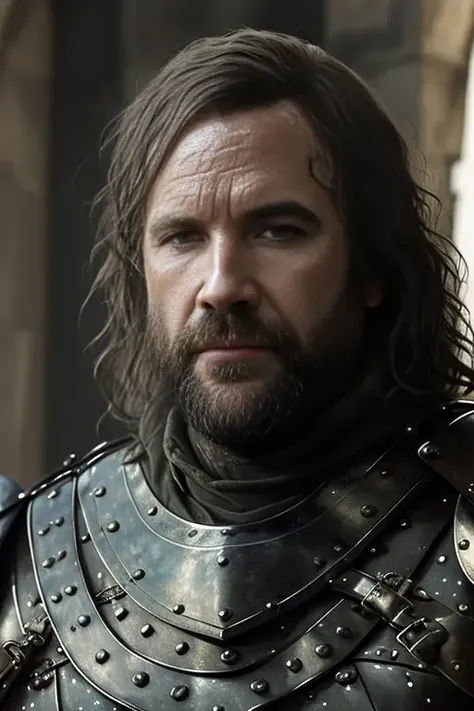 portrait photo of houndxx a medieval warrior in armor, in a royal palace in game of thrones, modelshoot style, (extremely detailed CG unity 8k wallpaper), photo of the most beautiful artwork in the world, professional photorealistic picture, NIKON, RAW, trending on ArtStation, trending on CGSociety, Intricate, High Detail, Sharp focus, dramatic, photorealistic painting art by midjourney and greg rutkowski <lora:houndxx:1>