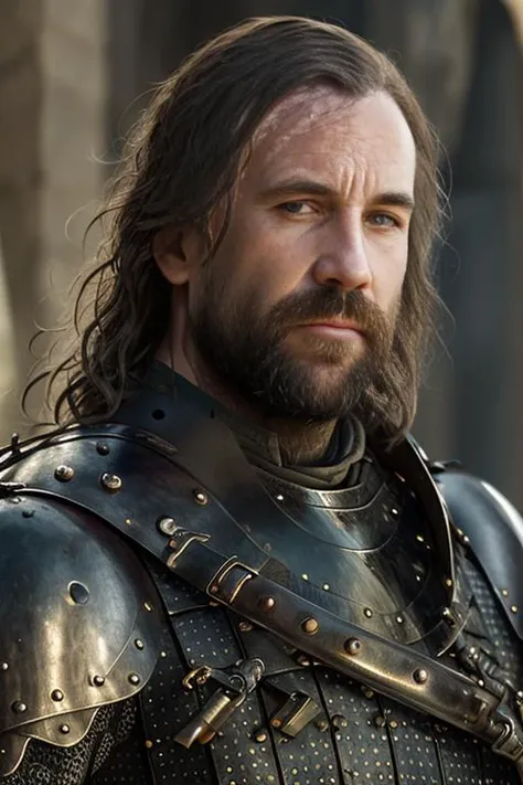 portrait photo of houndxx a medieval warrior in armor, in a royal palace in game of thrones, modelshoot style, (extremely detailed CG unity 8k wallpaper), photo of the most beautiful artwork in the world, professional photorealistic picture, NIKON, RAW, trending on ArtStation, trending on CGSociety, Intricate, High Detail, Sharp focus, dramatic, photorealistic painting art by midjourney and greg rutkowski <lora:houndxx:1>