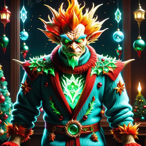 hyper detailed masterpiece, dynamic, awesome quality,DonM3lv3sXL ugly christmas sweater designs, heat miser, wreaths, overflowing with love and goodwill, desk lamps, volunteering and giving back to the community <lora:DonM3lv3sXL-000005:0.85>