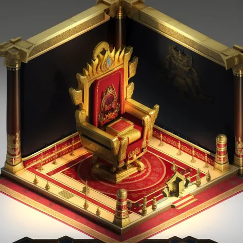 Masterpiece,High Quality,High resolution,The highest resolution,(Black background:1.2),Complicated details,Highest quality,game icon institute,game_room,carpet,throne, <lora:game_room1-4:1>