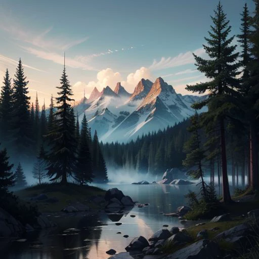 landscape, dark forest, detailed, sharp, HD, HDR, best quality, best resolution