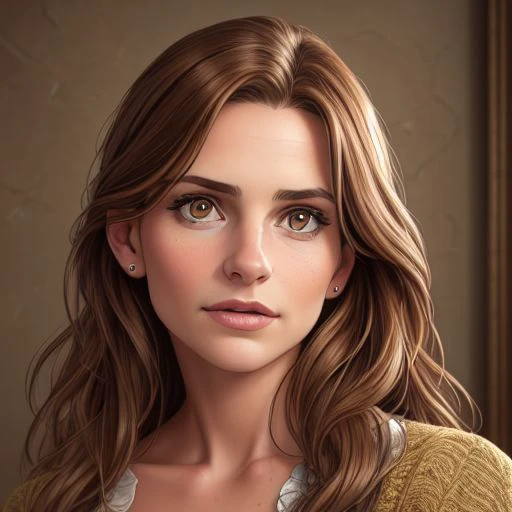 Hyperrealistic art portrait, pretty woman, light brown hair, perfect face, Extremely high-resolution details, photographic, realism pushed to extreme, fine texture, incredibly lifelike, sharp, extreme detailed, HD, HDR, masterpiece, 8k, fine art, oil painting, best quality, best resolution, vivid colors, detailed, sharp, HD, HDR, best quality, best resolution