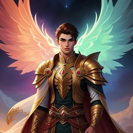 ethereal fantasy concept art of  a handsome young man . magnificent, celestial, ethereal, painterly, epic, majestic, magical, fantasy art, cover art, dreamy