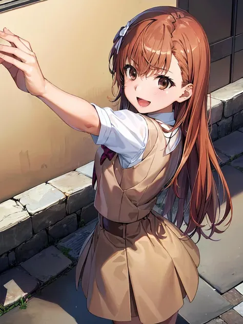 (((pixel-perfect, detail-perfect))) best quality, masterpiece, 1girl <lora:misaka-toaru:0.8> misaka mikoto <lora:detail_slider_v4:1> ,tokiwadai school uniform, bow :d