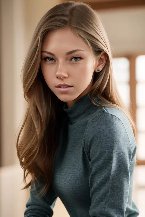 photo of beautiful young (4njelikaV2:0.99), a woman, (tight long sleeve top:1.2), (long jeans), in a department store, natural light, (masterpiece:1.2) (photorealistic:1.2) (best quality) (detailed skin:1.2) (intricate details) (8k) (HDR) (cinematic lighting) (sharp focus), (looking at the camera:1.1), ((closeup portrait:1.2)), hoop earrings