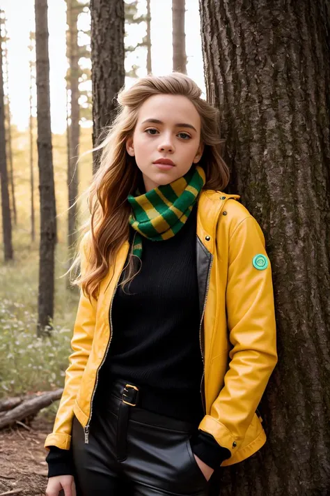 follynobodysd15 beautiful college woman, (freckles), in hiking gear, yellow shirt, green camouflage jacket , black long pants, scarf, gloves, outside in forest, circle of mushrooms, ((slim, petite)), wide smile, orange hair, wearing very detailed leather boots, photorealistic, photo, masterpiece, realistic,
realism, photorealism, high contrast, photorealistic digital art
trending on Artstation 8k HD high definition detailed realistic,
detailed, skin texture, hyper detailed, realistic skin texture,
armature, best quality, ultra high res, (photorealistic:1.4),, high
resolution, detailed, raw photo, sharp re, by lee jeffries nikon d850
film stock photograph 4 kodak portra 400 camera f1.6 lens rich colors
hyper realistic lifelike texture dramatic lighting unrealengine trending
on artstation cinestill 800