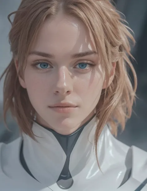 masterpiece, best quality, ultra realistic, hyper detailed, 8k, 4k, photorealistic, shirogane, winter ice landscape, detailed skin, detailed face, detailed eyes, sexy pose, shot on analog film, high fov, natural cinematic lighting, clean face, round pupils, wearing plug suit, <lora:asukaLangleyShirogane_v10:0.7>