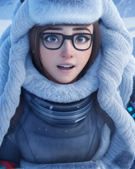 masterpiece, best quality, ultra realistic, hyper detailed, 8k, 4k, photorealistic, mei, winter landscape, detailed skin, detailed face, detailed eyes, sexy pose, shot on analog film, high fov, natural cinematic lighting, clean face, round pupils, <lora:Wrise_Mei:0.8>