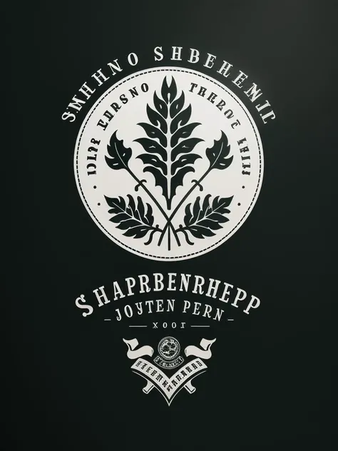 A barbershop LOGO, retro
(XCYP minimalist logo, minimalist style, minimalist pattern, black and white pattern, badge,The best quality, clear lines, ultra-fine depictions,)