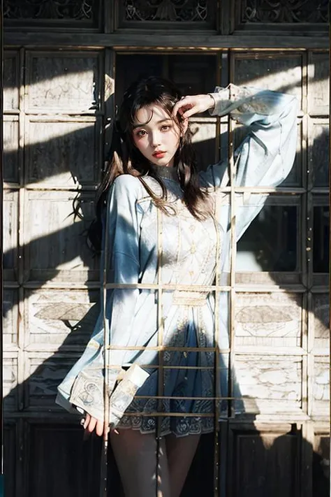 night,contrast between light and dark,dark environment,the strong light shining on girl's body,a girl <lora:hanfu_v30:0.5>,<(best quality, extremery best quality, masterpiece:1.4), (realistic, intricate details:1.4), (photorealistic:1.4), (extremely intricate:1.4), highres, ultra highres, ultra-detailed, absurdres, incredibly absurdres, extremely detailed, high quality, high resolution, hyperrealistic, ultra-realistic, hyper-detailed, top quality, best, fine detail, massive detail, Highly detailed, extreme detailed, highest detailed, high-res, absolutely resolution, reflection, (refraction:1.4), (hyperrealism:1.4)>, BREAK, 1girl, solo, looking at viewer,